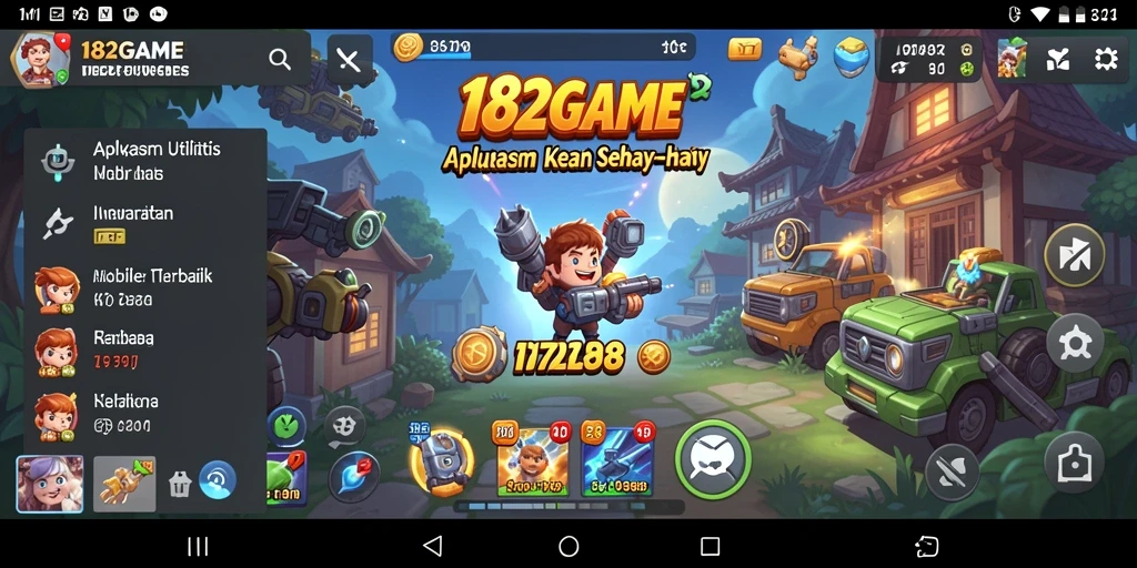 Tampilan antarmuka 182GAME yang sederhana dan mudah digunakan.