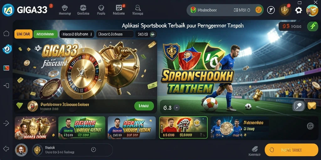 Tangkapan layar GIGA33 menampilkan pengalaman taruhan olahraga yang mendebarkan.