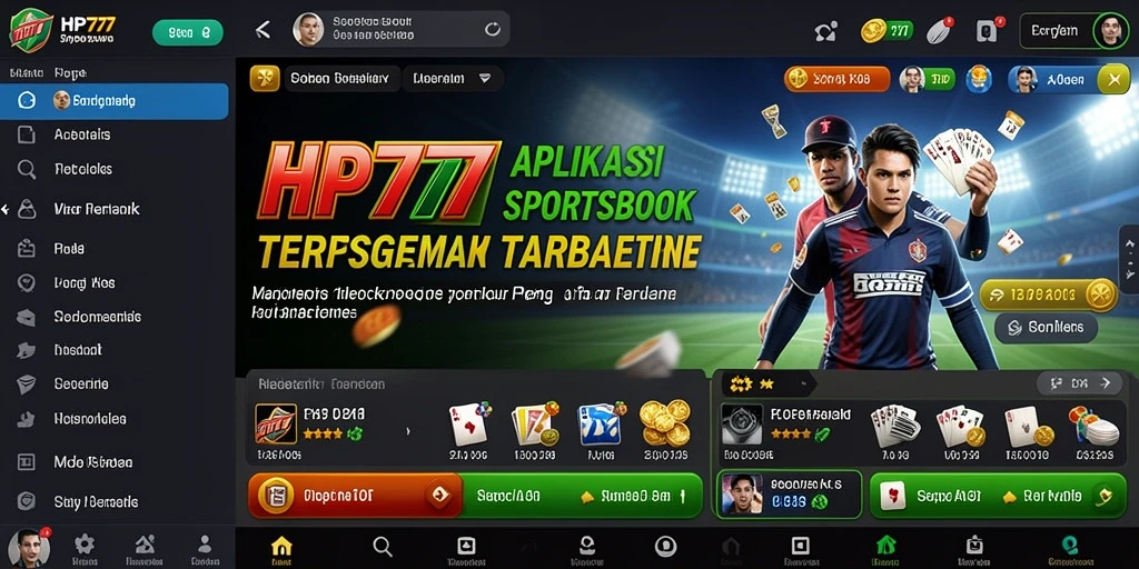 Screenshot utama HP777 menampilkan tampilan sportsbook yang menarik dan dinamis.