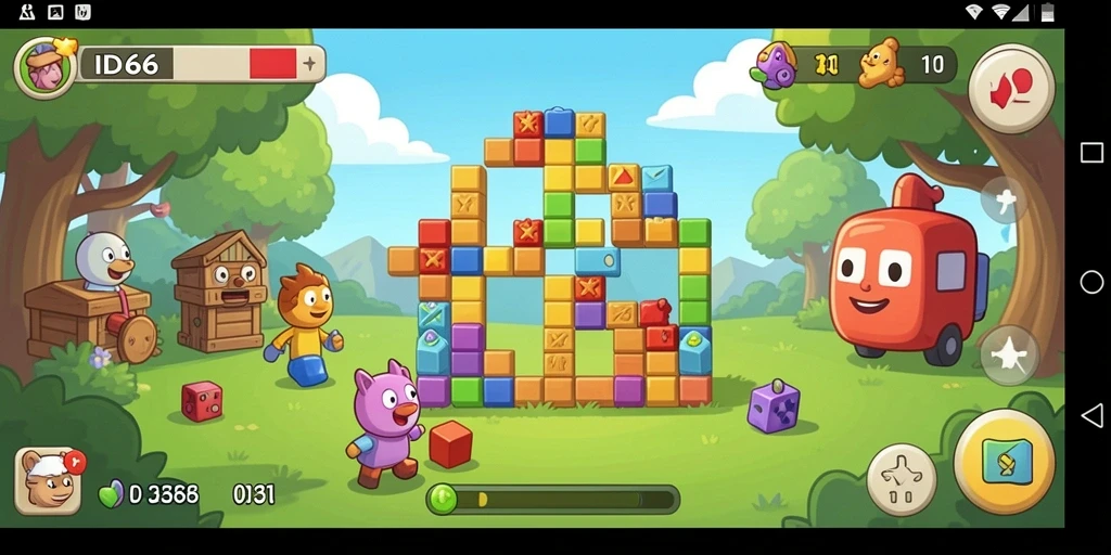 Tampilan gameplay ID66 dengan berbagai teka-teki yang menantang.