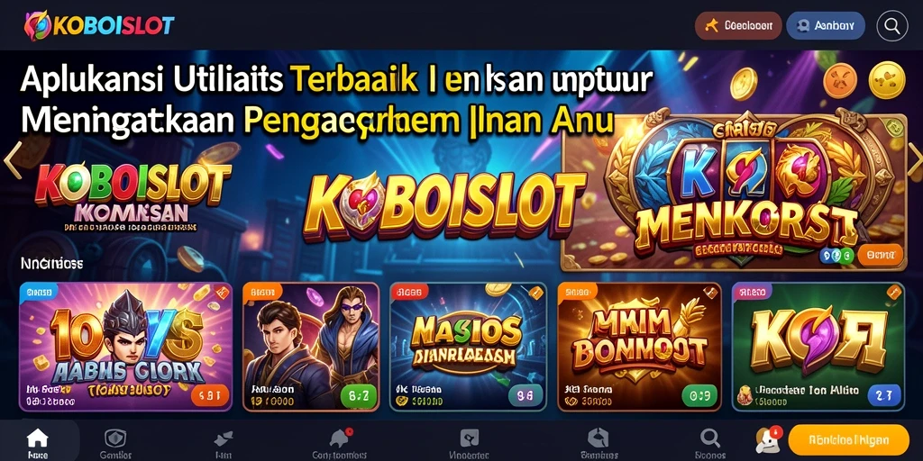 Tampilan antarmuka KOBOISLOT yang intuitif dan fungsional.