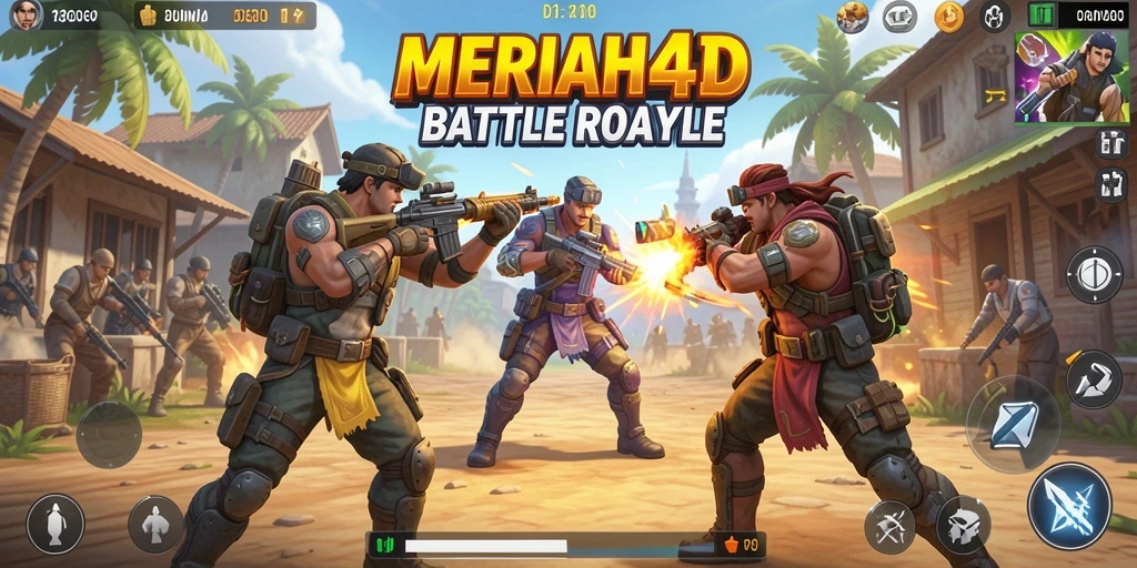 Gameplay mendebarkan dalam MERIAH4D dengan aksi Battle Royale.