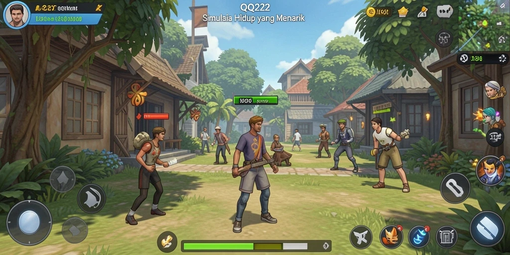 Tampilan gameplay QQ222 yang menampilkan simulasi interaktif yang menarik.