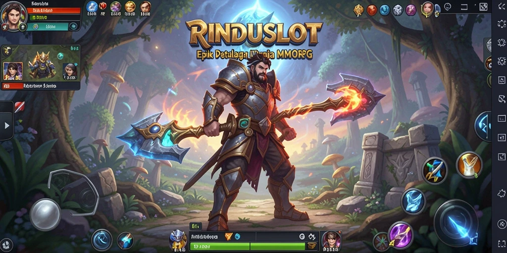 Screenshot gameplay RINDUSLOT menampilkan petualangan seru di dunia MMORPG.