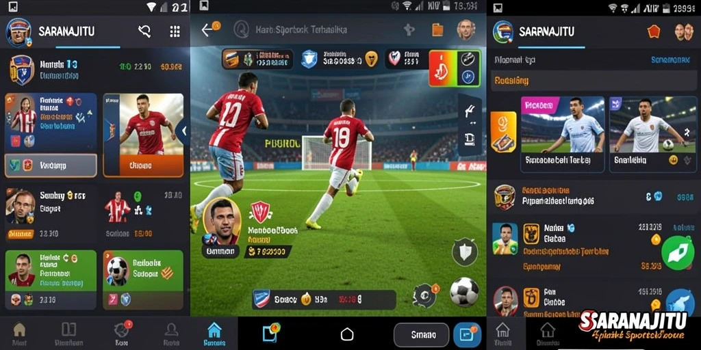 Screenshot SARANAJITU menampilkan pengalaman taruhan olahraga yang seru.